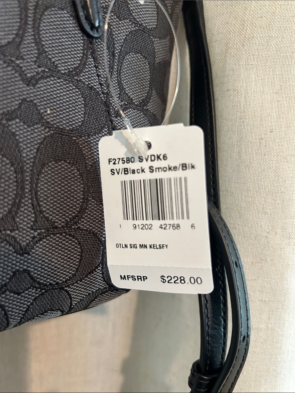 NWT Coach mini Kelsey satchel black - Picture 3 of 9